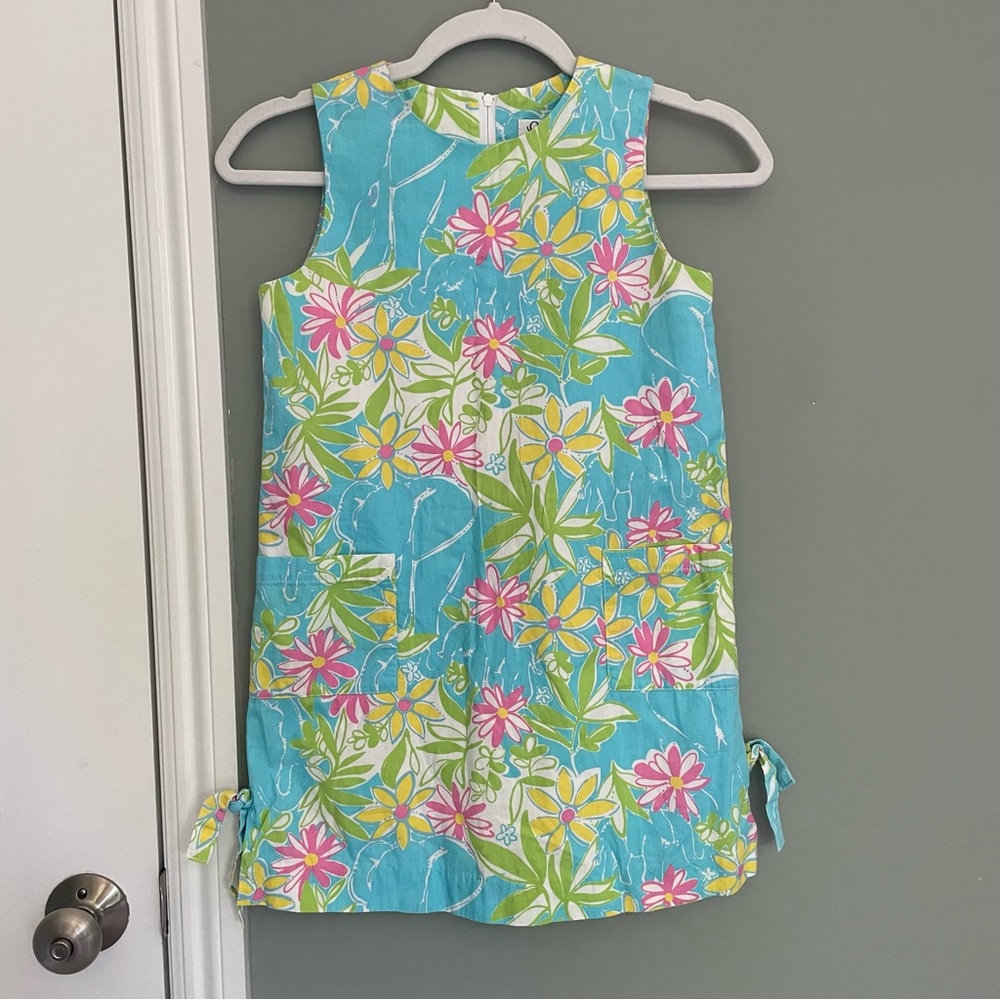 Vintage Lilly Pulitzer Dress | White Label | Floral Elephant Print | Pockets